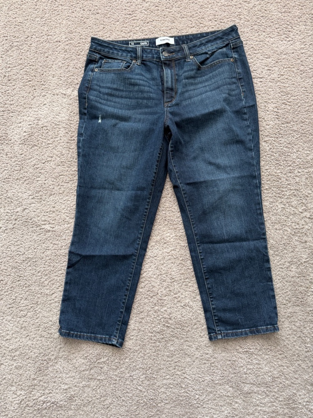 Sonoma Dark Indigo Capri Jeans